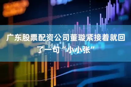 广东股票配资公司董璇紧接着就回了一句“小小张”